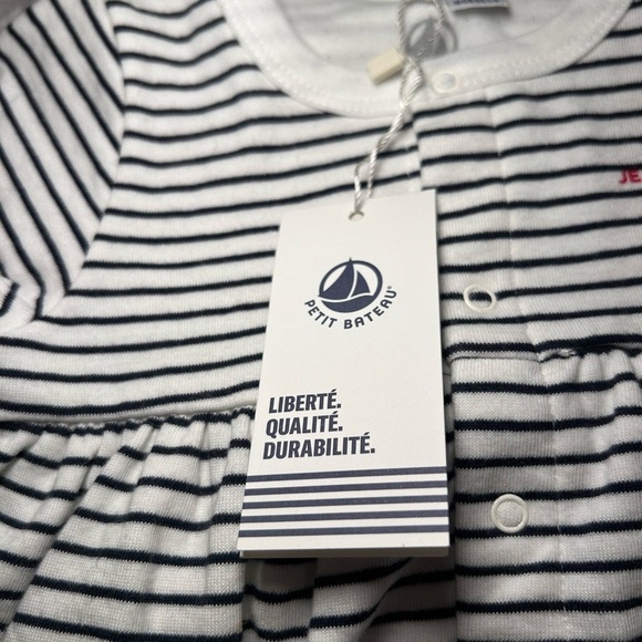 NWT PETIT BADEAU Baby Girl’s Long Sleeve Dress with Leggings- Multi/ Size 12M - Picture 13 of 14